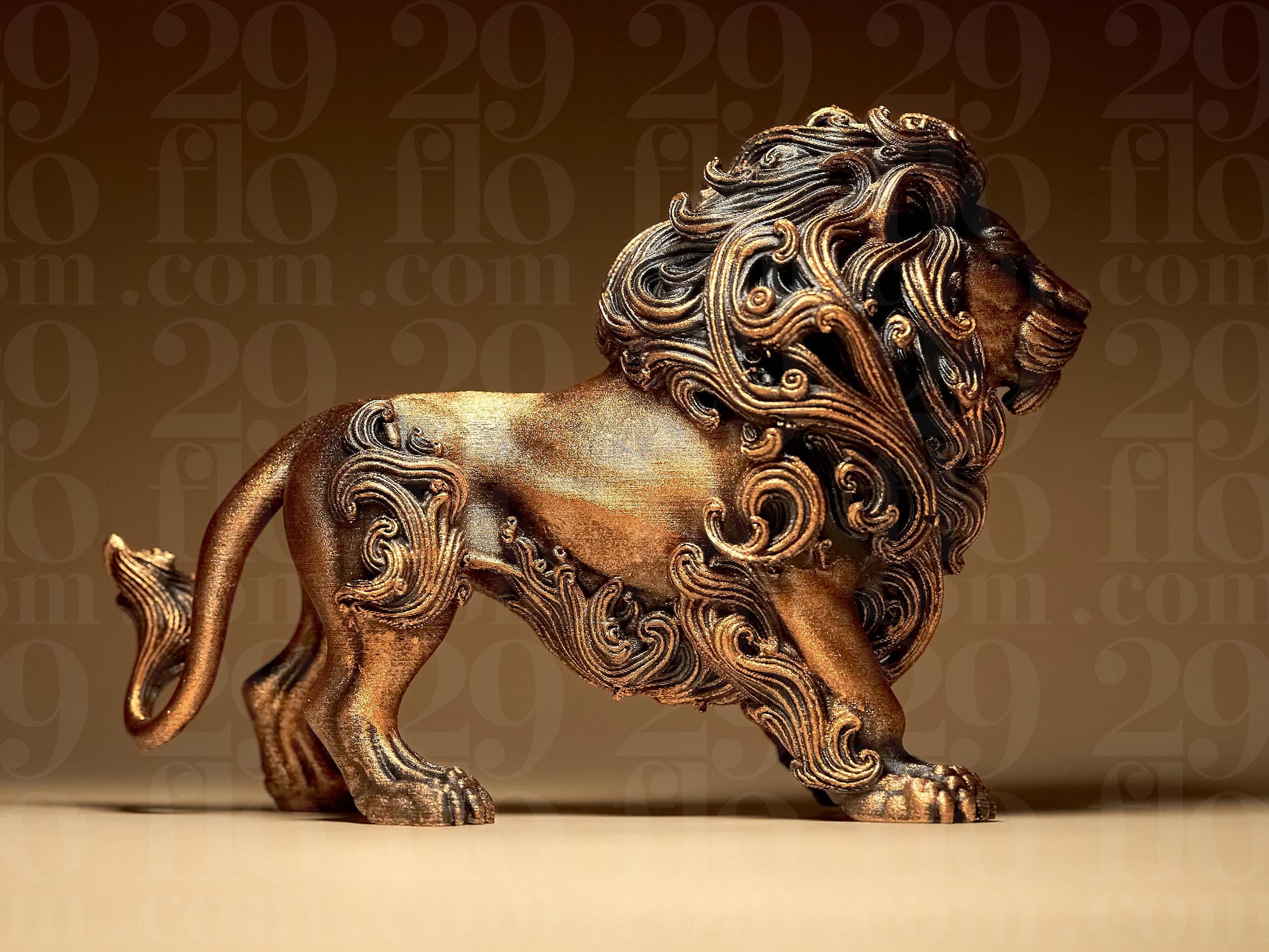 Lion Baroque Sculpture – Décoration Luxe – Statue Lion Artistique – Design Élégant & Moderne