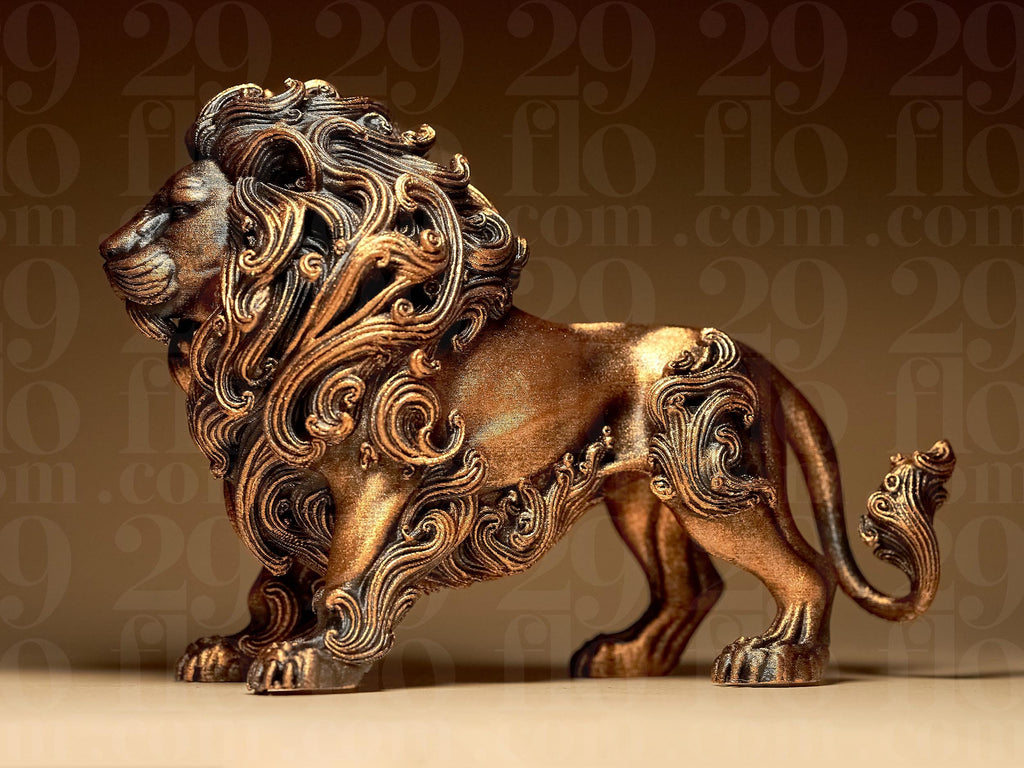 Lion Baroque Sculpture – Décoration Luxe – Statue Lion Artistique – Design Élégant & Moderne