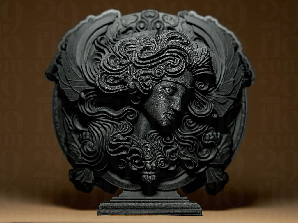 Vierge Astrologique – Statue Signe du Zodiaque Vierge en Impression 3D – Décoration Élégante Effet Bronze – Cadeau Astrologie