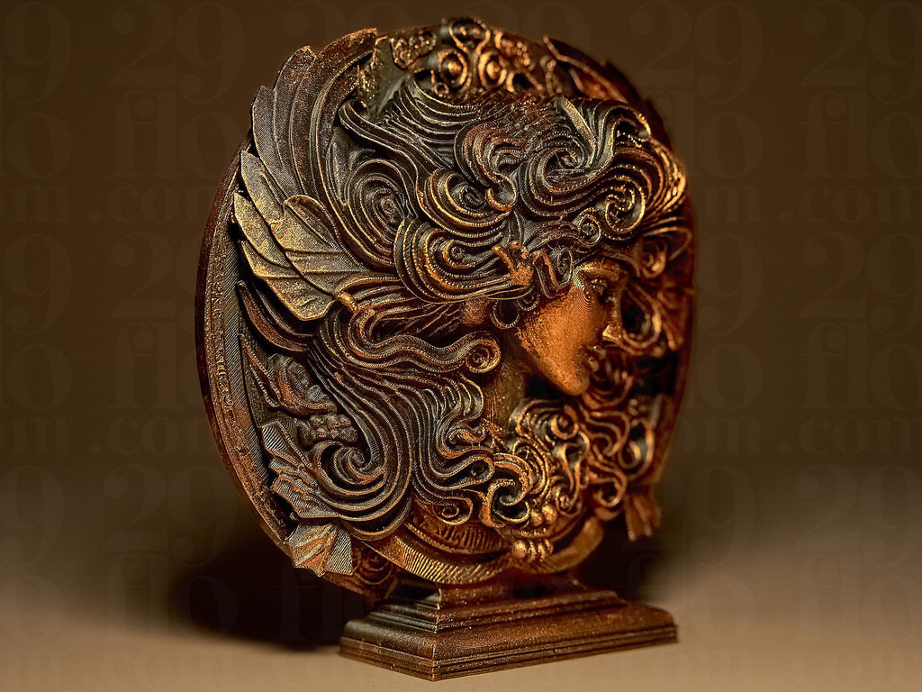 Vierge Astrologique – Statue Signe du Zodiaque Vierge en Impression 3D – Décoration Élégante Effet Bronze – Cadeau Astrologie