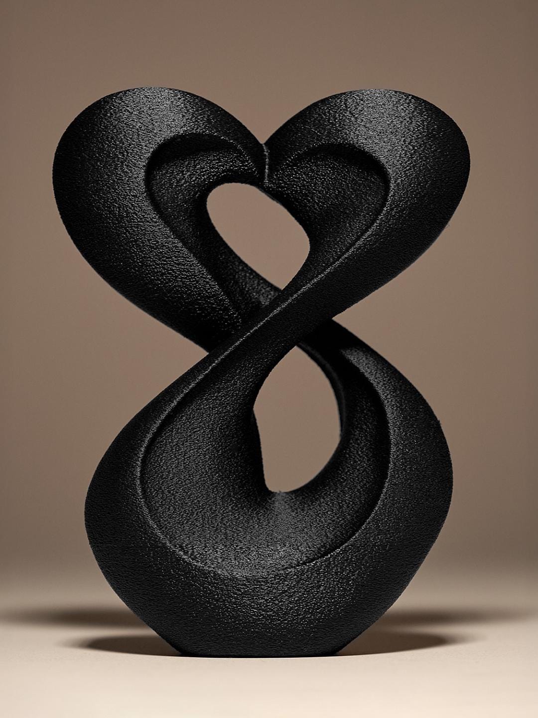 Statue Cœur Infini – Sculpture Abstraite Moderne en Impression 3D – Décoration Romantique Minimaliste – Idée Cadeau Couple
