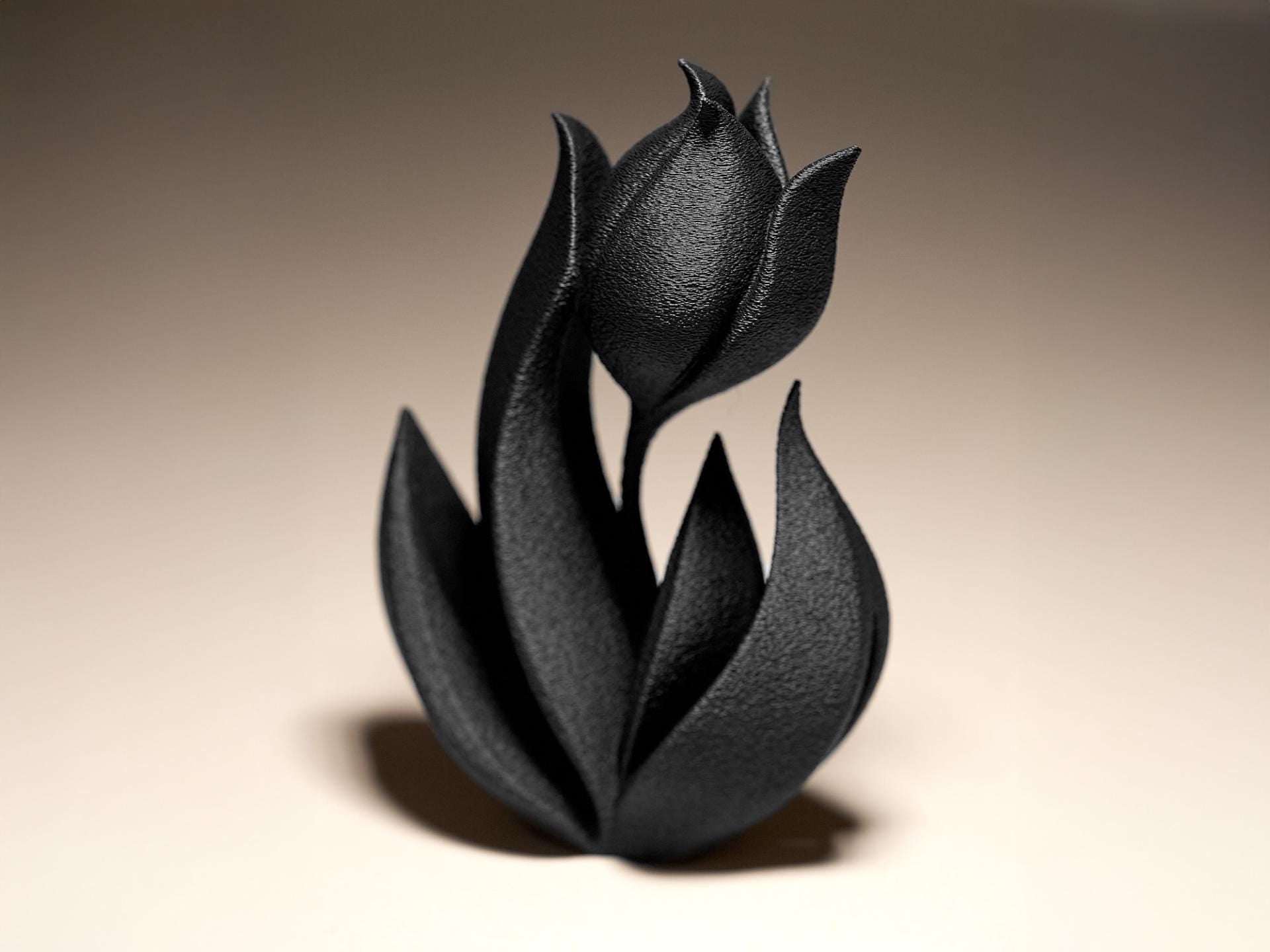 Tulipe Moderne – Sculpture Florale Minimaliste en Impression 3D – Décoration Élégante pour Salon – Idée Cadeau Femme
