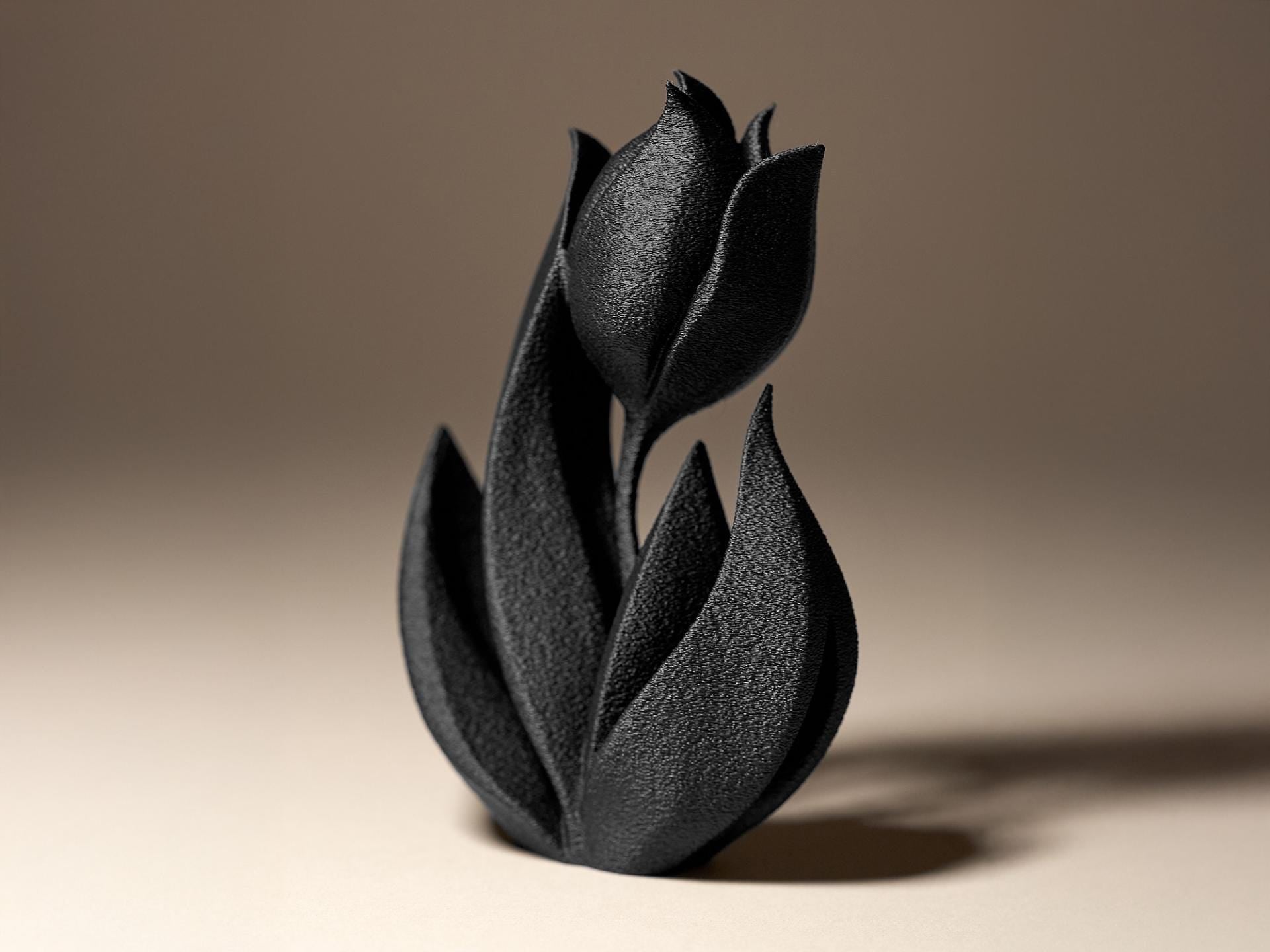 Tulipe Moderne – Sculpture Florale Minimaliste en Impression 3D – Décoration Élégante pour Salon – Idée Cadeau Femme