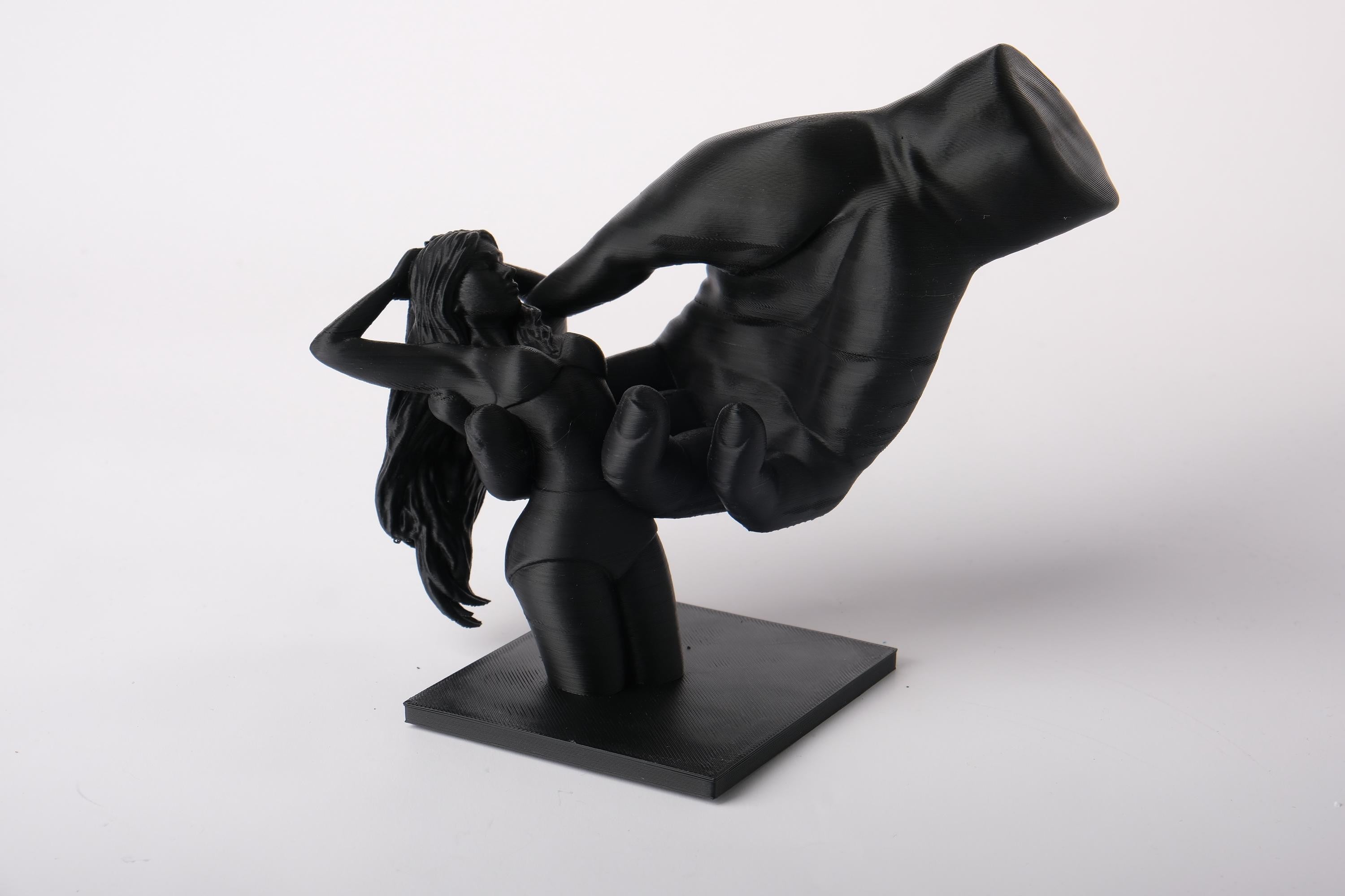 Statue artistique femme et main – Sculpture moderne sensuelle – Décoration design contemporaine – Art abstrait – Cadeau couple
