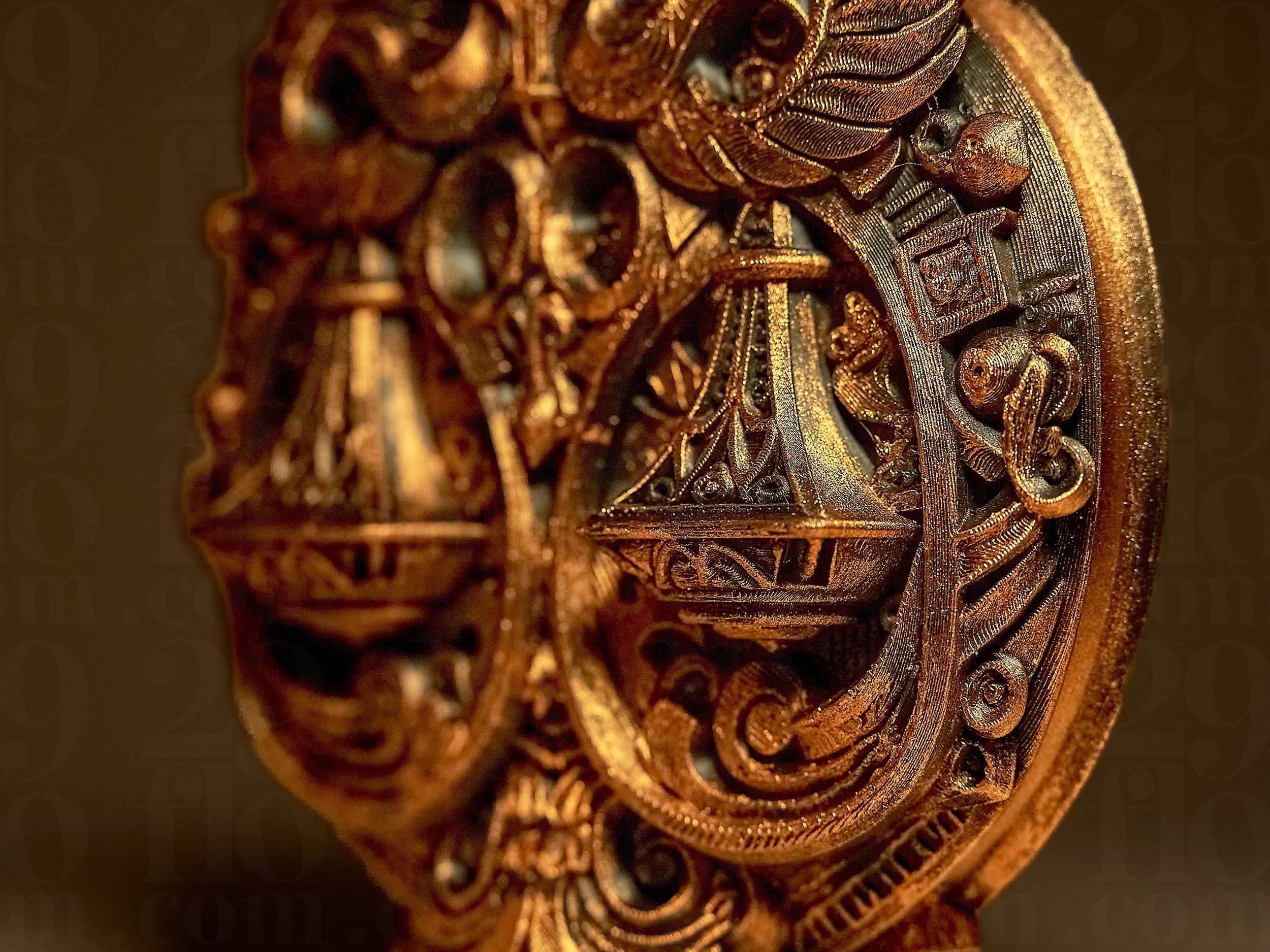 Statue Balance du Zodiaque – Sculpture Astrologique en Relief – Décoration Mystique Effet Bronze – Impression 3D Artisanale