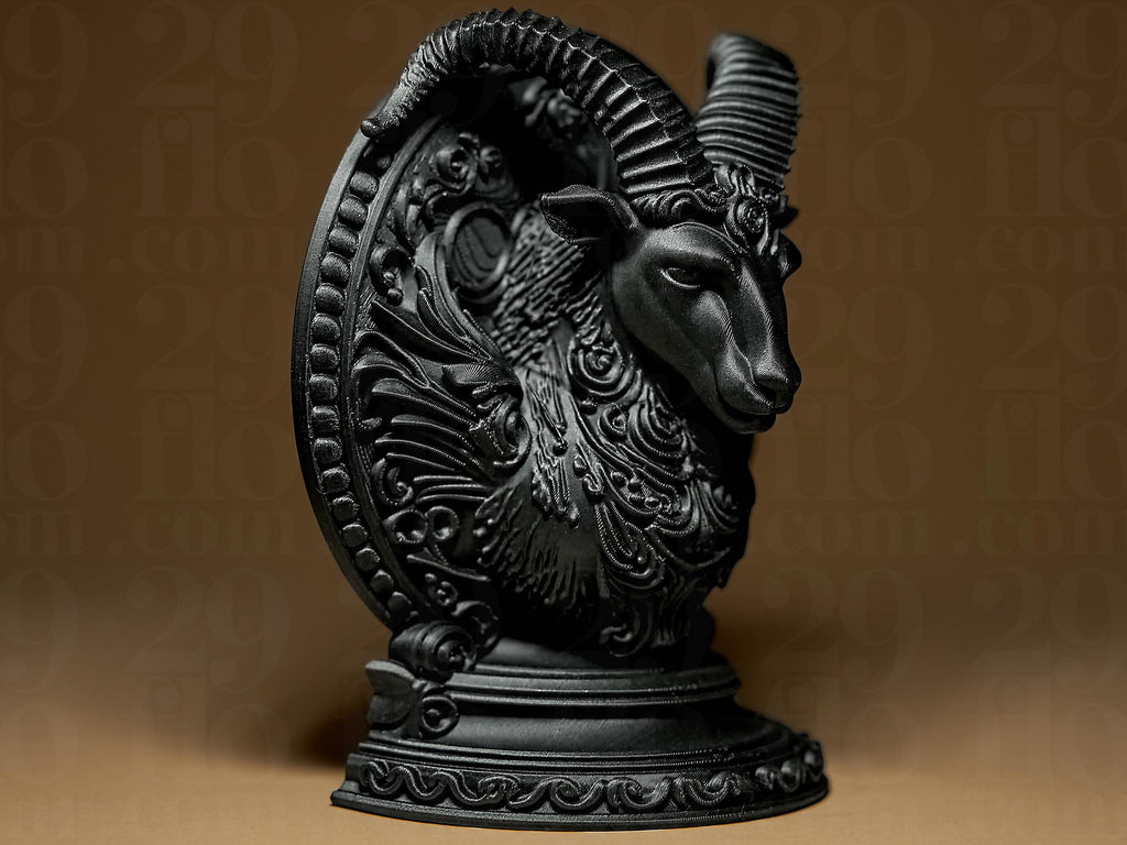 Capricorne Zodiaque 3D – Statue Décorative Astrologique – Figurine Chèvre en Impression 3D – Cadeau Signe du Zodiaque – Décoration Maison