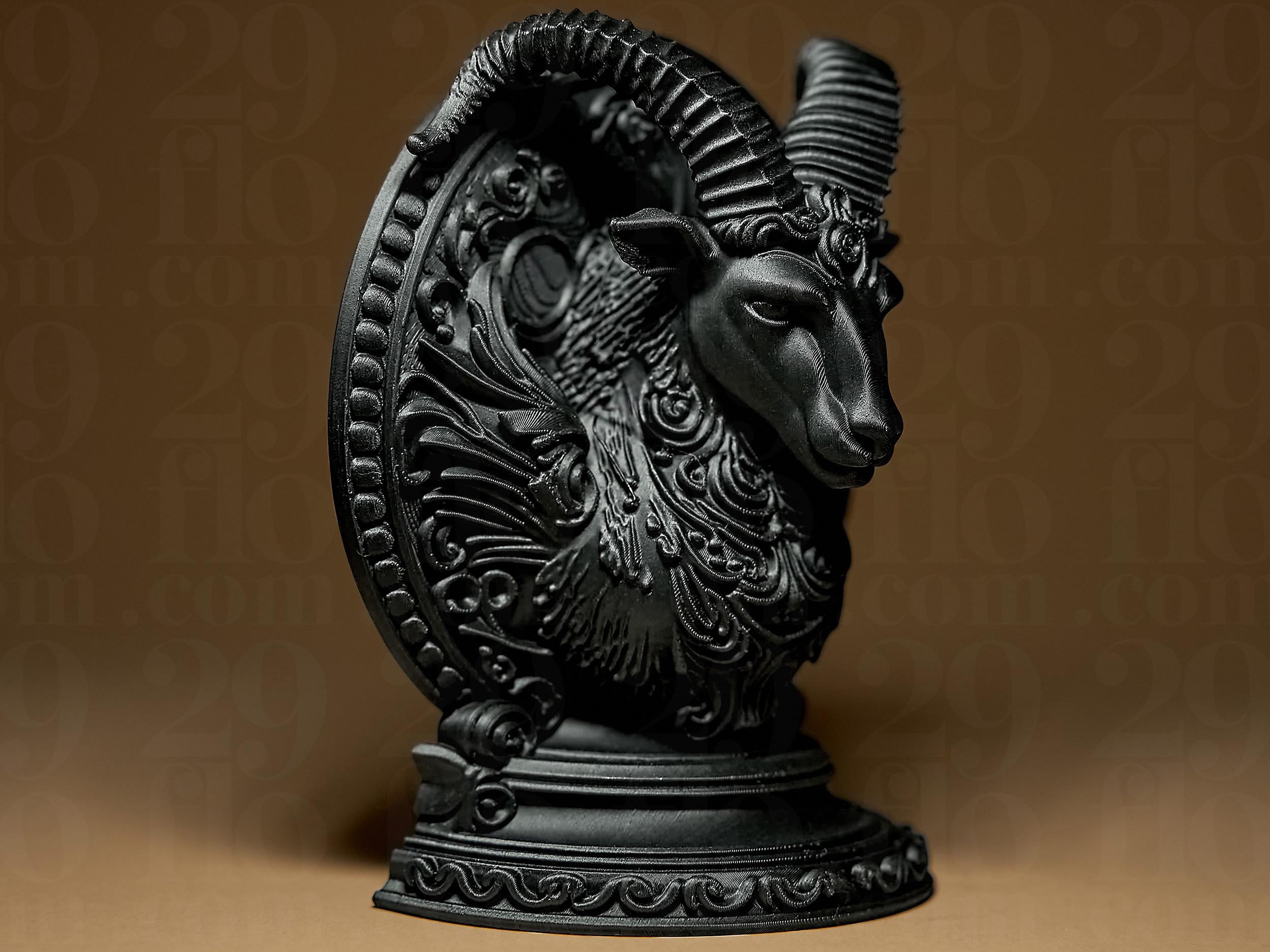 Capricorne Zodiaque 3D – Statue Décorative Astrologique – Figurine Chèvre en Impression 3D – Cadeau Signe du Zodiaque – Décoration Maison