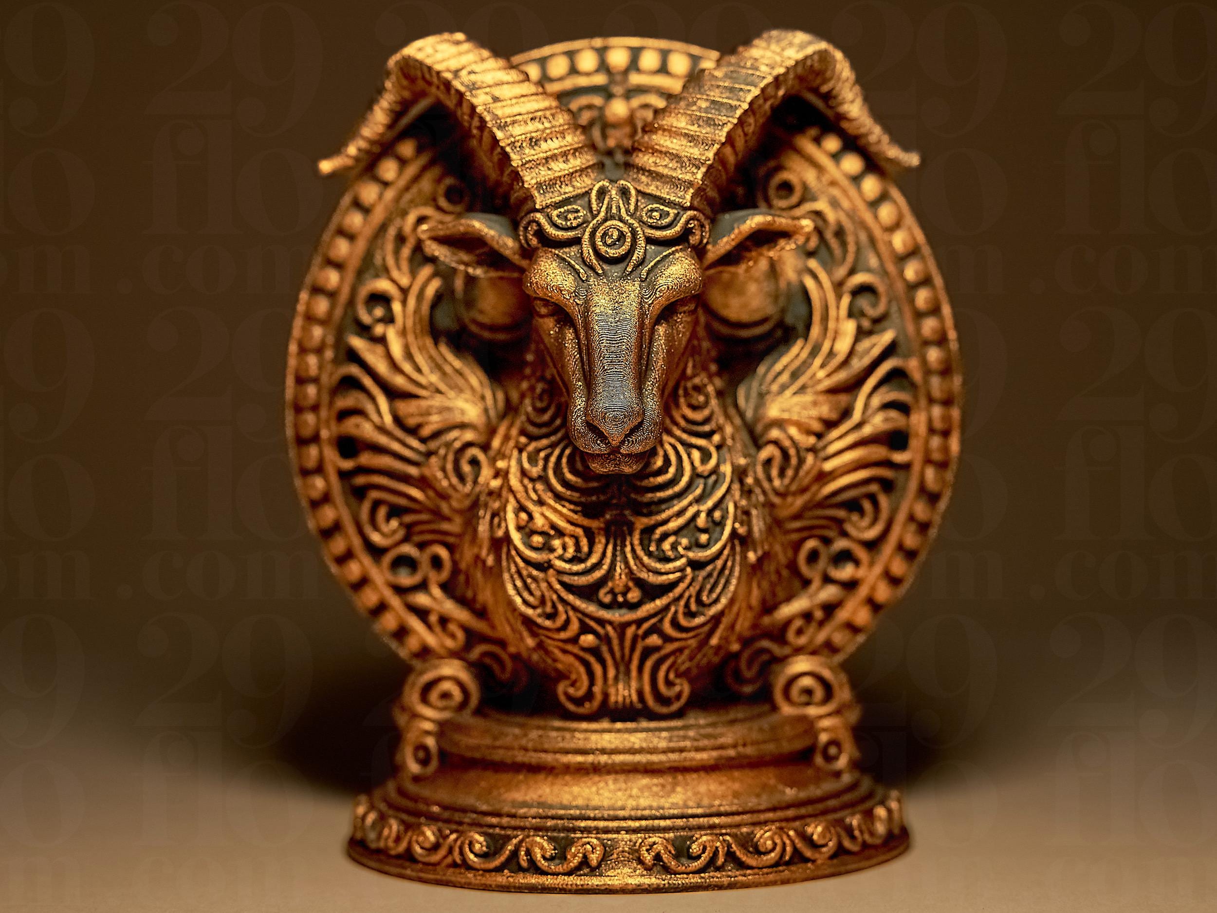 Capricorne Zodiaque 3D – Statue Décorative Astrologique – Figurine Chèvre en Impression 3D – Cadeau Signe du Zodiaque – Décoration Maison