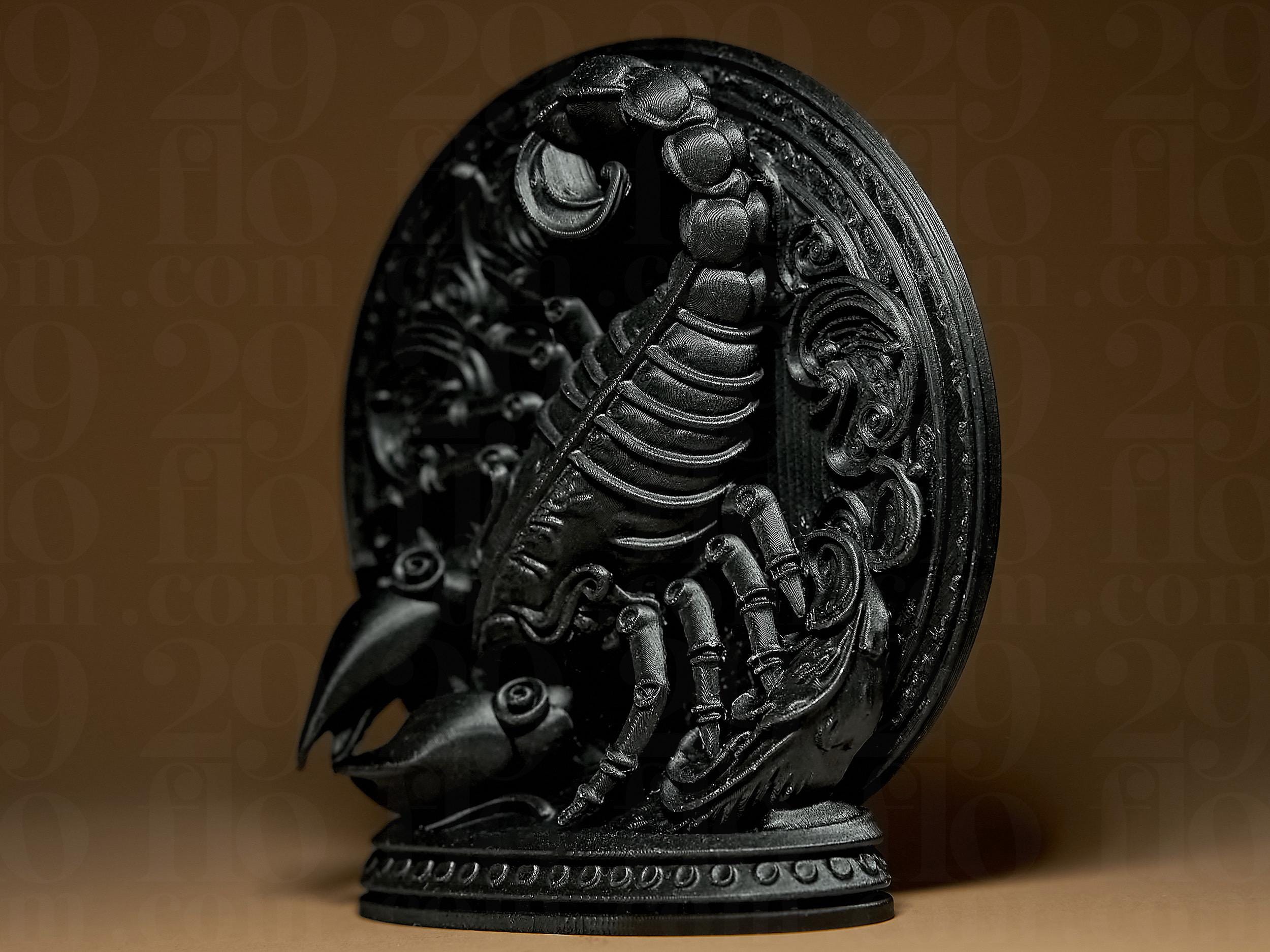 Scorpion Astrologique – Statue Signe du Zodiaque Scorpion en Impression 3D – Décoration Mystique Effet Bronze – Cadeau Astrologie