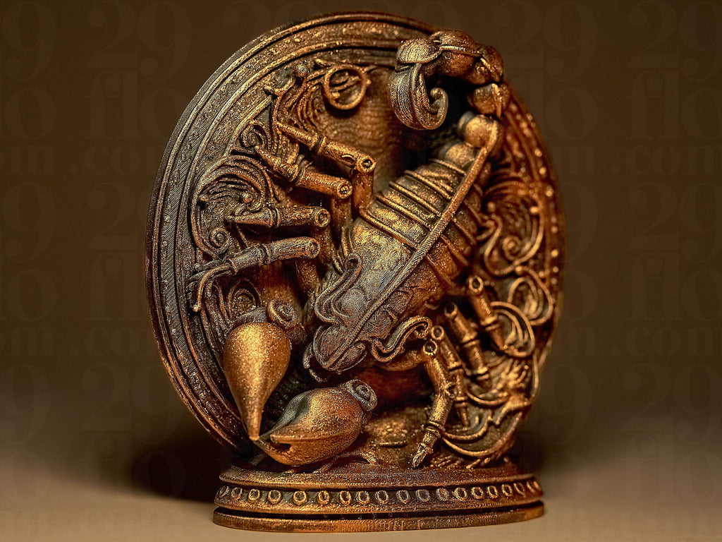 Scorpion Astrologique – Statue Signe du Zodiaque Scorpion en Impression 3D – Décoration Mystique Effet Bronze – Cadeau Astrologie