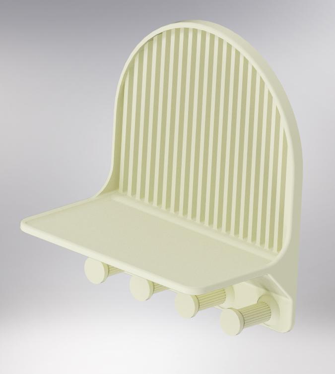 Porte-Clés Mural Arche avec Étagère – Support Mural Design pour Clés, Décoration et Accessoires