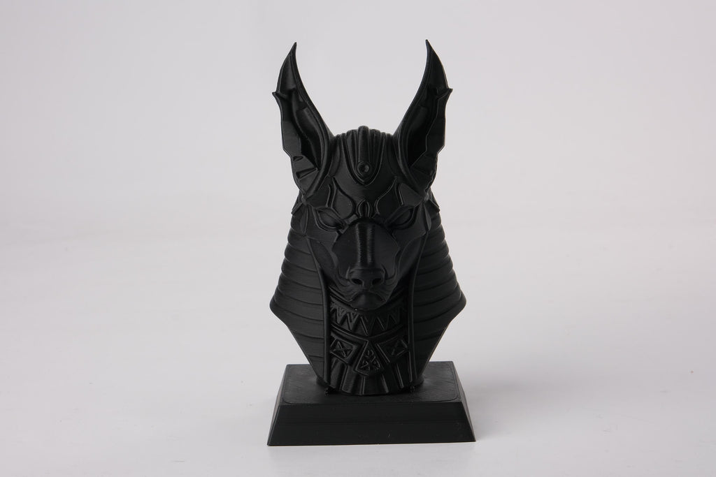 Statue Anubis – Buste Égyptien Noir, Sculpture Décorative Imprimée en 3D