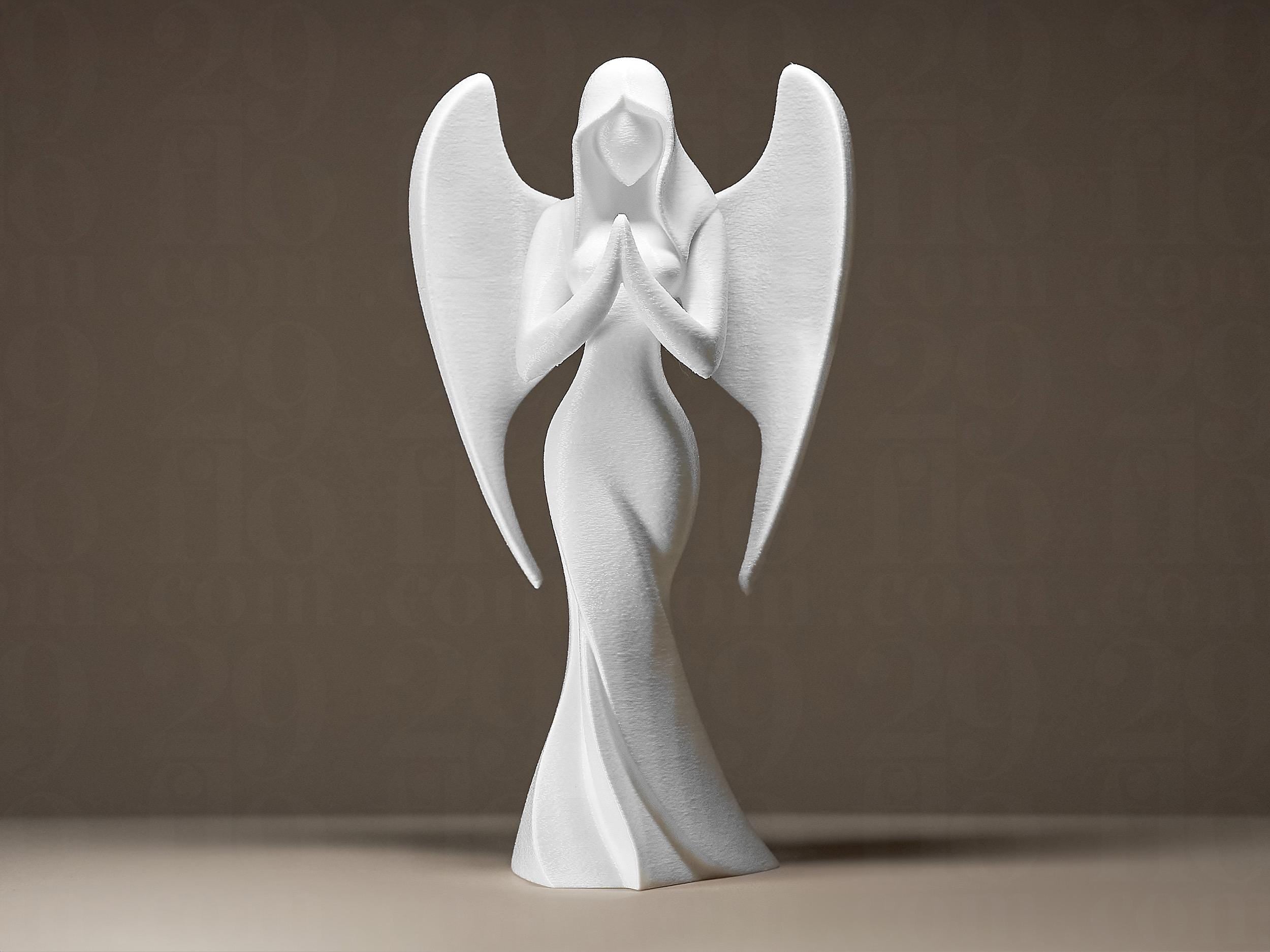 Statue Ange Moderne – Sculpture Femme Ailée Minimaliste – Décoration Intérieure Design – Objet Déco Élégant – Cadeau Symbolique