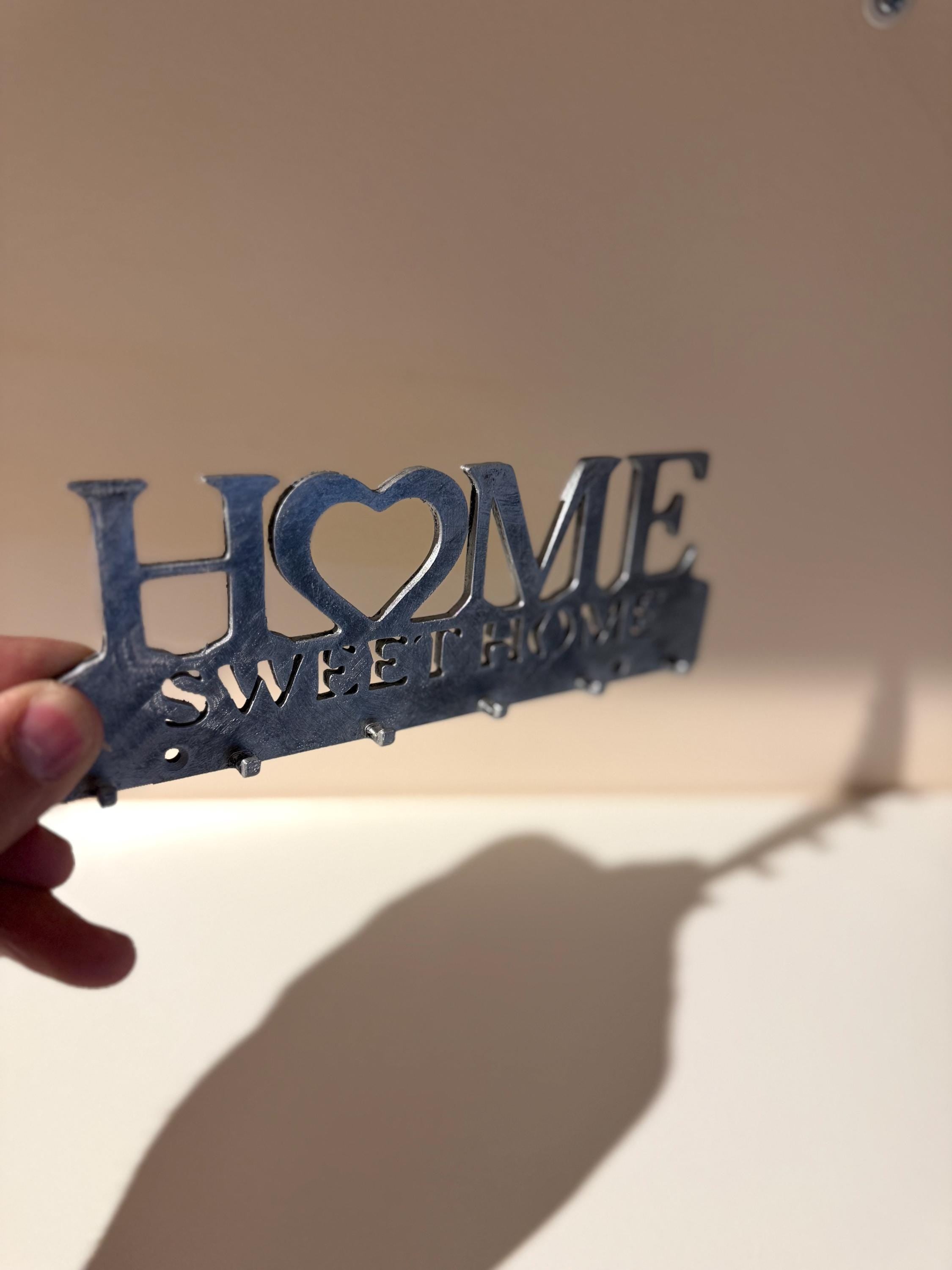 Porte clés mural personnalisé – Home Sweet Home – rangement entrée – décoration murale – idée cadeau maison