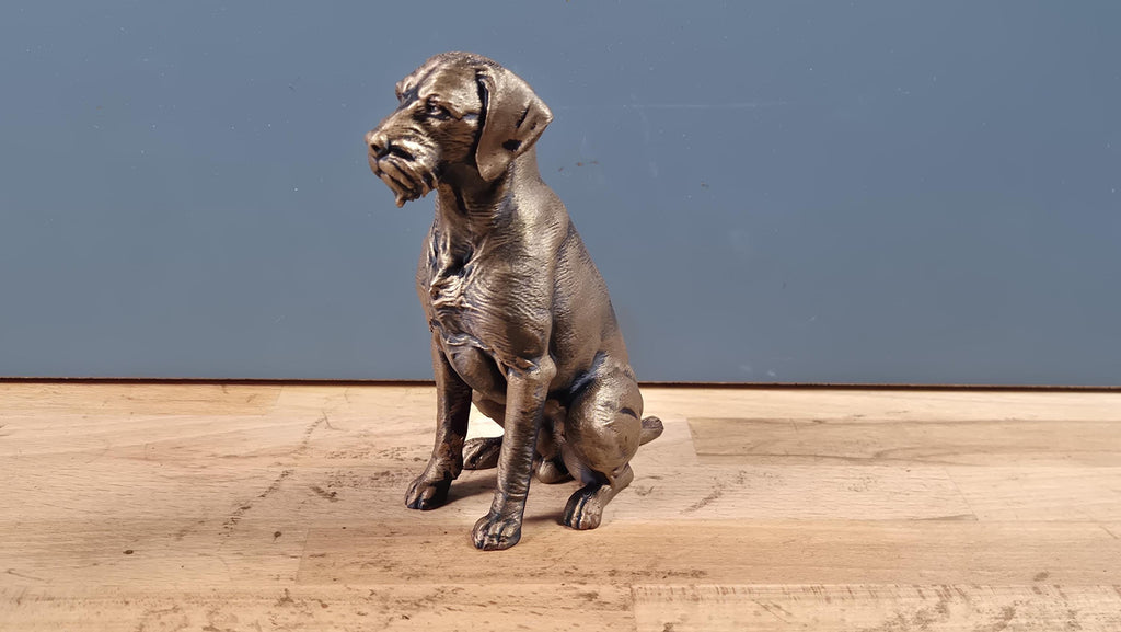 Statue Braque Allemand Bronze – Sculpture Chien de Chasse en Impression 3D | Décoration Élégante & Cadeau Passion Chien