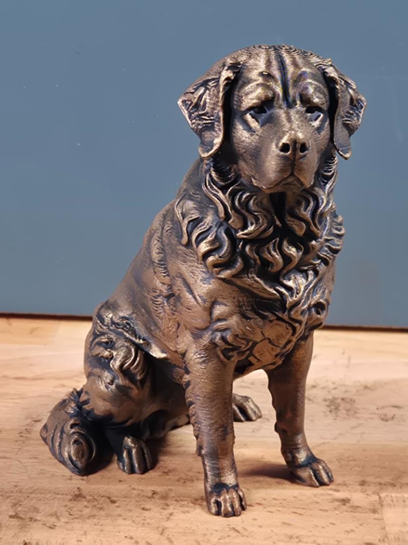 Statue Bouvier Bernois Bronze – Sculpture Chien Élégante en Impression 3D | Décoration Moderne & Cadeau Passion Chien