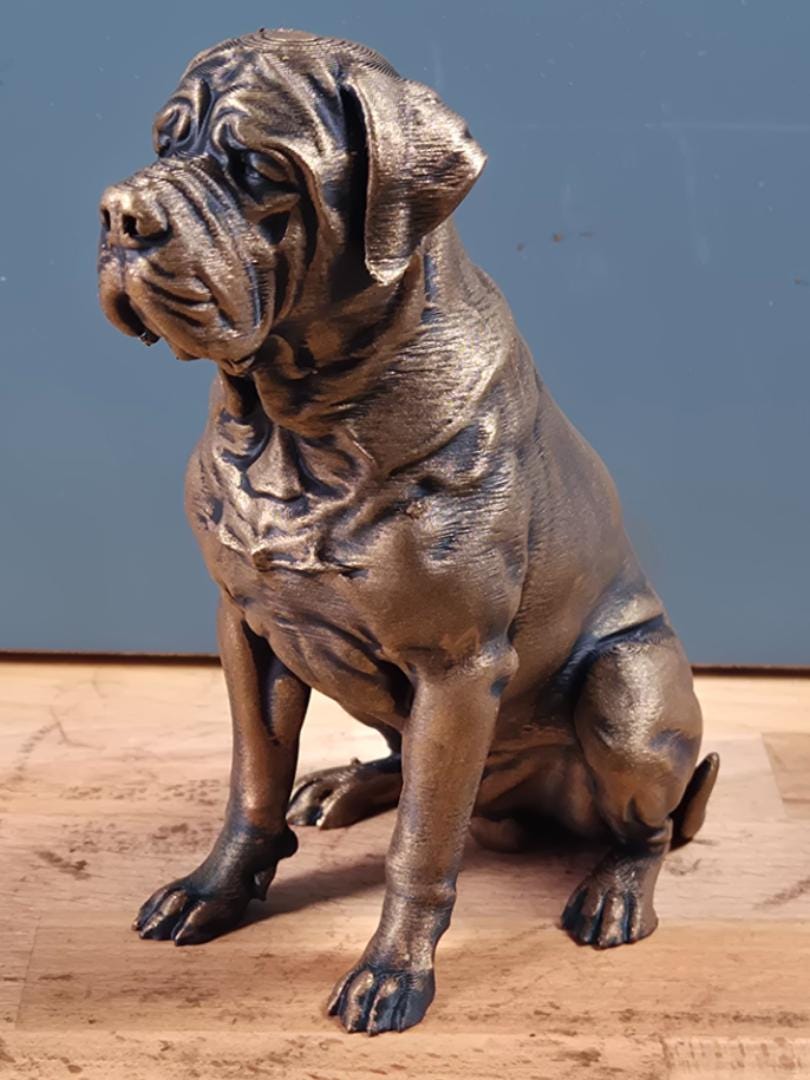 Figurine Mastiff Anglais en impression 3D – Statue décorative chien – Cadeau pour amoureux des chiens