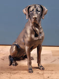 Statuette Dogue Allemand 13 cm – Sculpture Chien Imprimée en 3D – Finition Bronze Antique