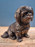 Statue Shih Tzu en impression 3D – Chien décoratif effet bronze – Cadeau pour amoureux des Shih Tzu