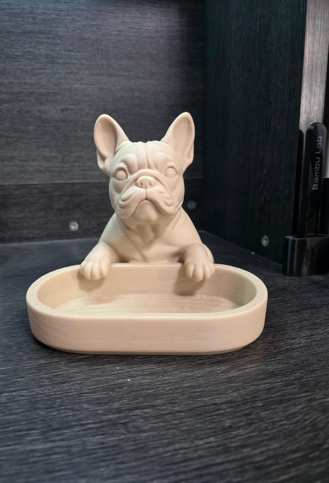 Vide-Poche Bouledogue Français – Organisateur Clés & Bijoux – Décoration Chien Imprimée en 3D