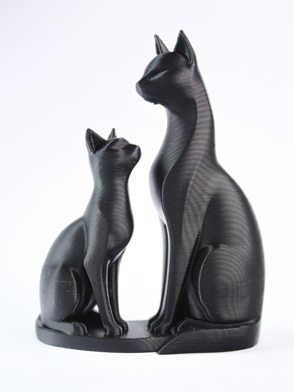Statue Chat Mère et Chaton – Sculpture Moderne Minimaliste – Décoration Élégante pour Amoureux des Chats – Cadeau Original