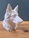 Buste de Berger Allemand à Poil Long – Statue Chien en Impression 3D – Décoration Personnalisée – Cadeau pour Amoureux des Chiens