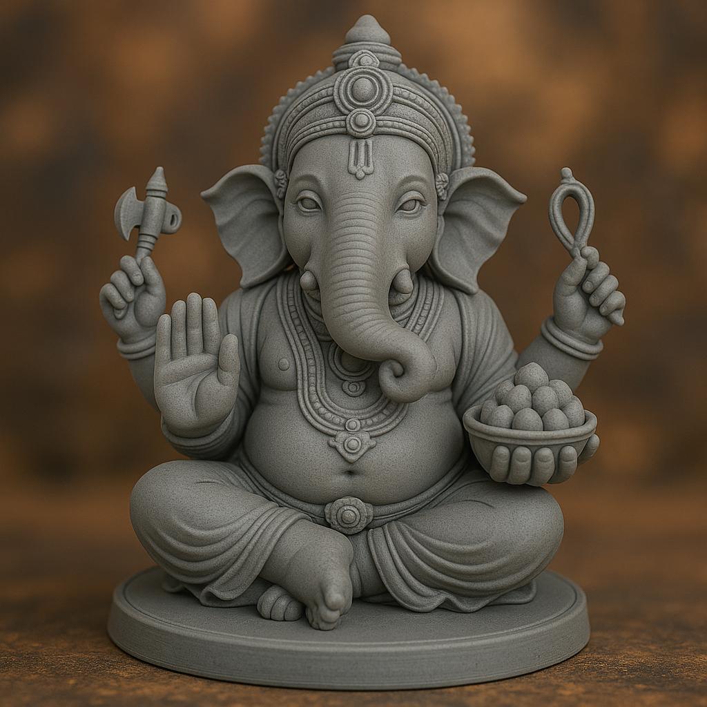 Statue de Ganesha en Impression 3D – Décoration Zen et Spirituelle – Idée Cadeau Feng Shui – Sculpture Hindoue