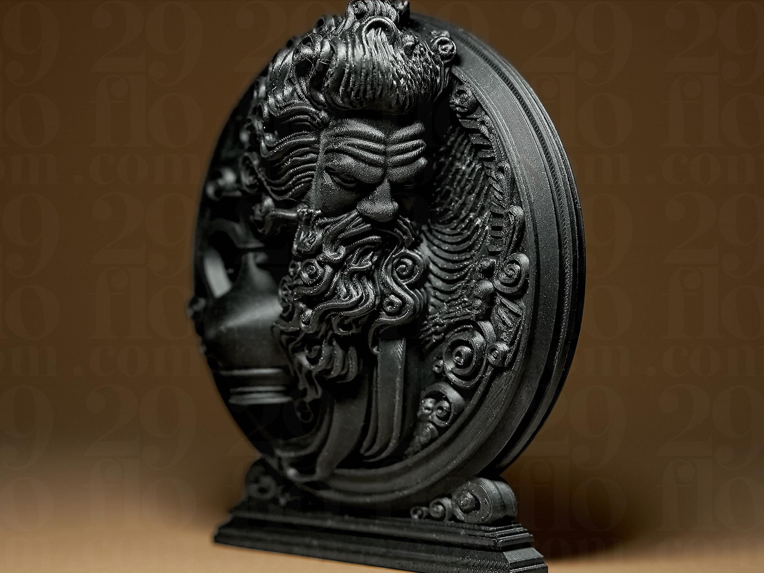 Statue Verseau Astrologique en Impression 3D – Porteur d’Eau du Zodiaque – Décoration Mystique Bronze ou Noir