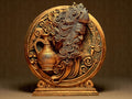 Statue Verseau Astrologique en Impression 3D – Porteur d’Eau du Zodiaque – Décoration Mystique Bronze ou Noir