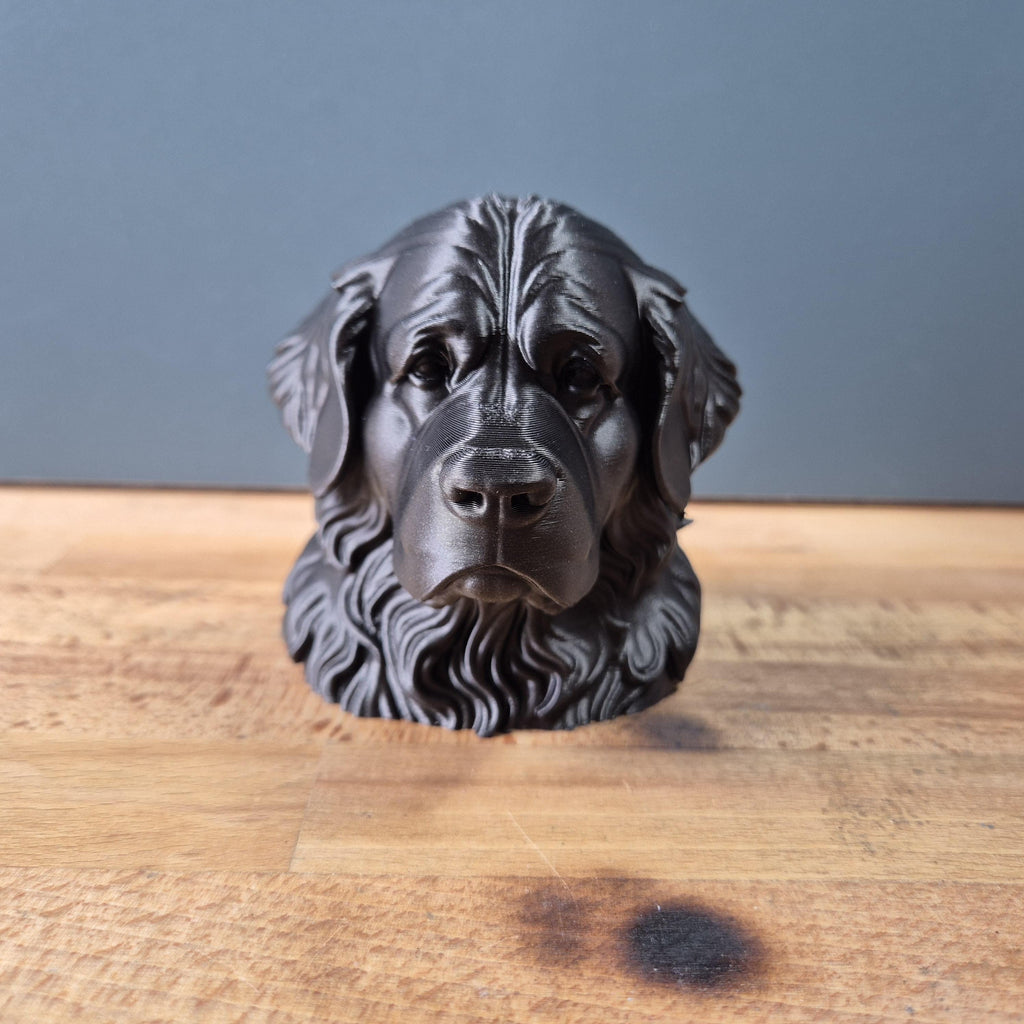 Buste Terre-Neuve – Statue Chien Imprimée en 3D | Décoration Élégante & Cadeau Passion Chiens