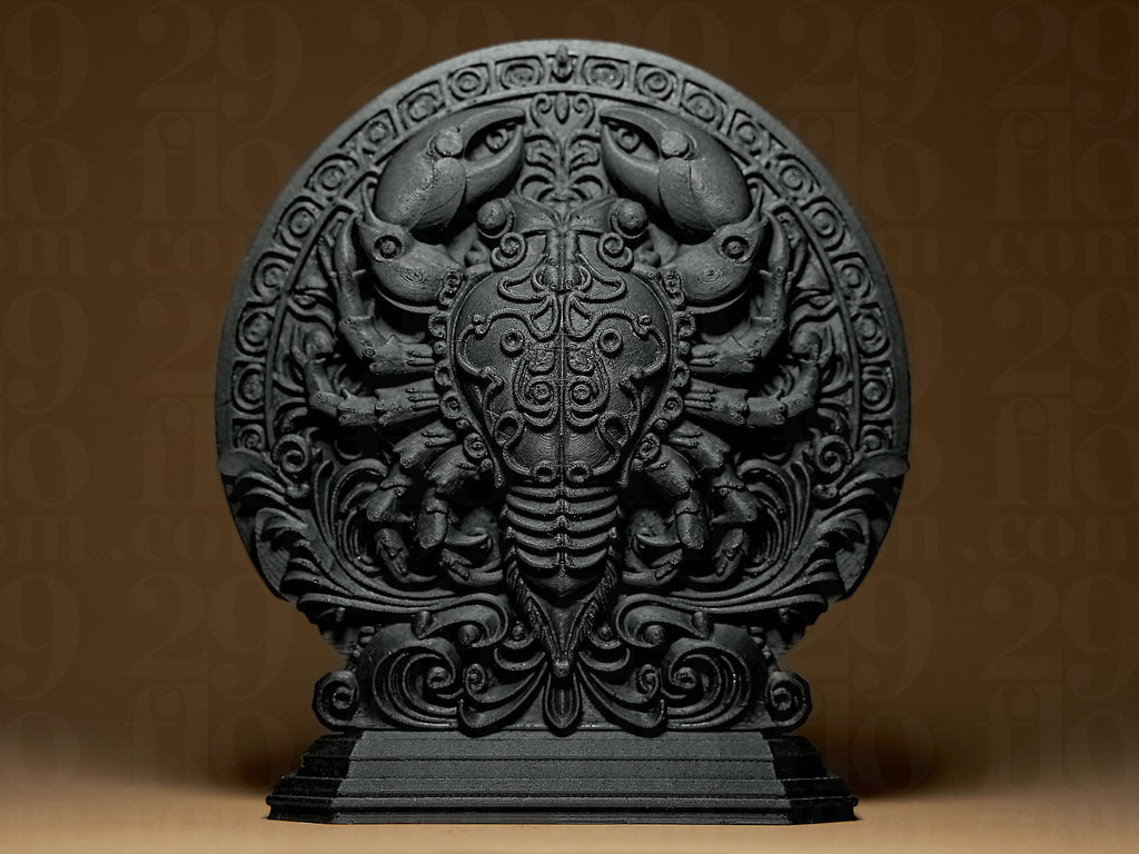 Cancer Astrologique – Statue Signe du Zodiaque Cancer en Impression 3D – Décoration Mystique Effet Bronze – Cadeau Astrologie