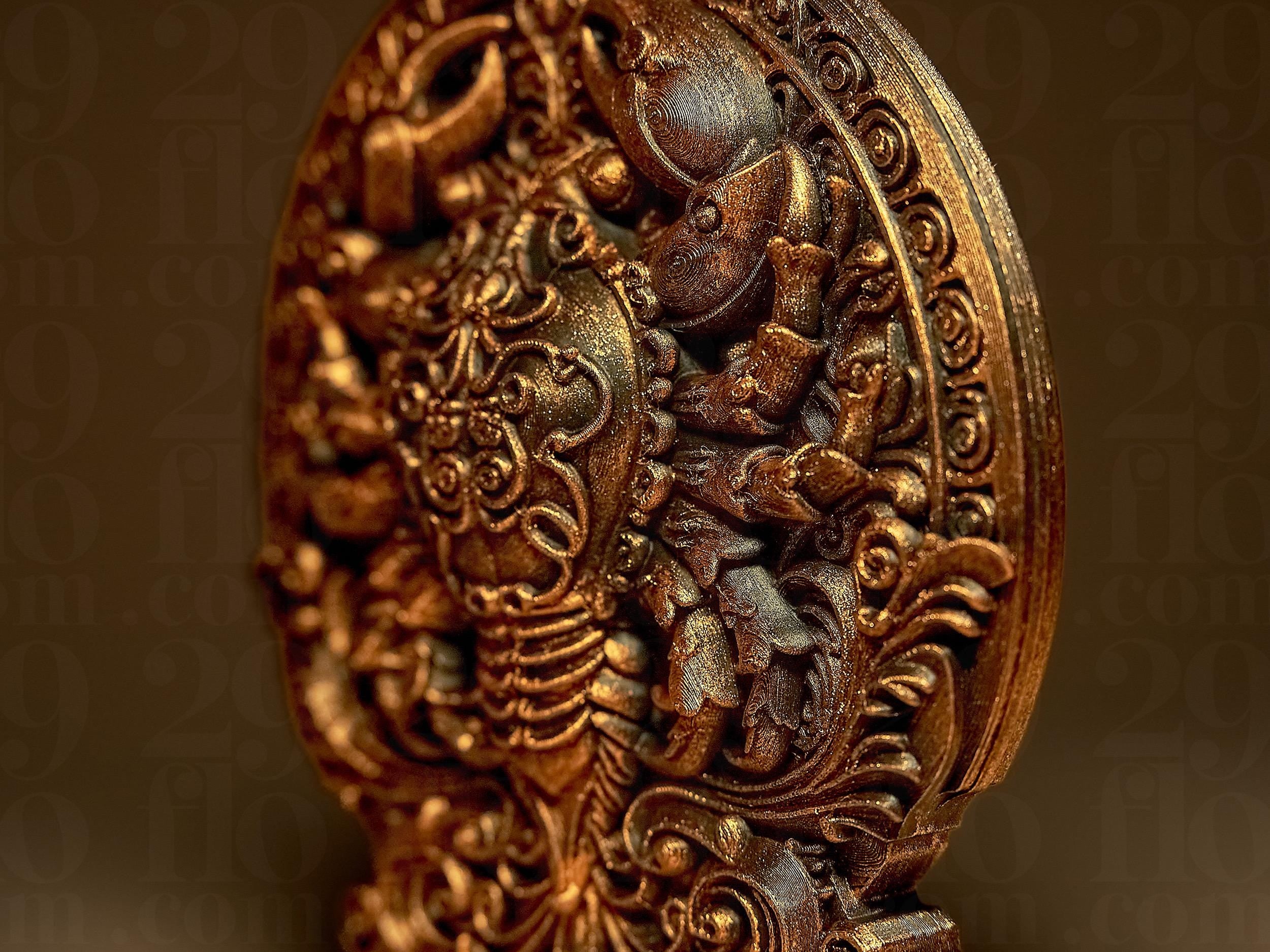 Cancer Astrologique – Statue Signe du Zodiaque Cancer en Impression 3D – Décoration Mystique Effet Bronze – Cadeau Astrologie