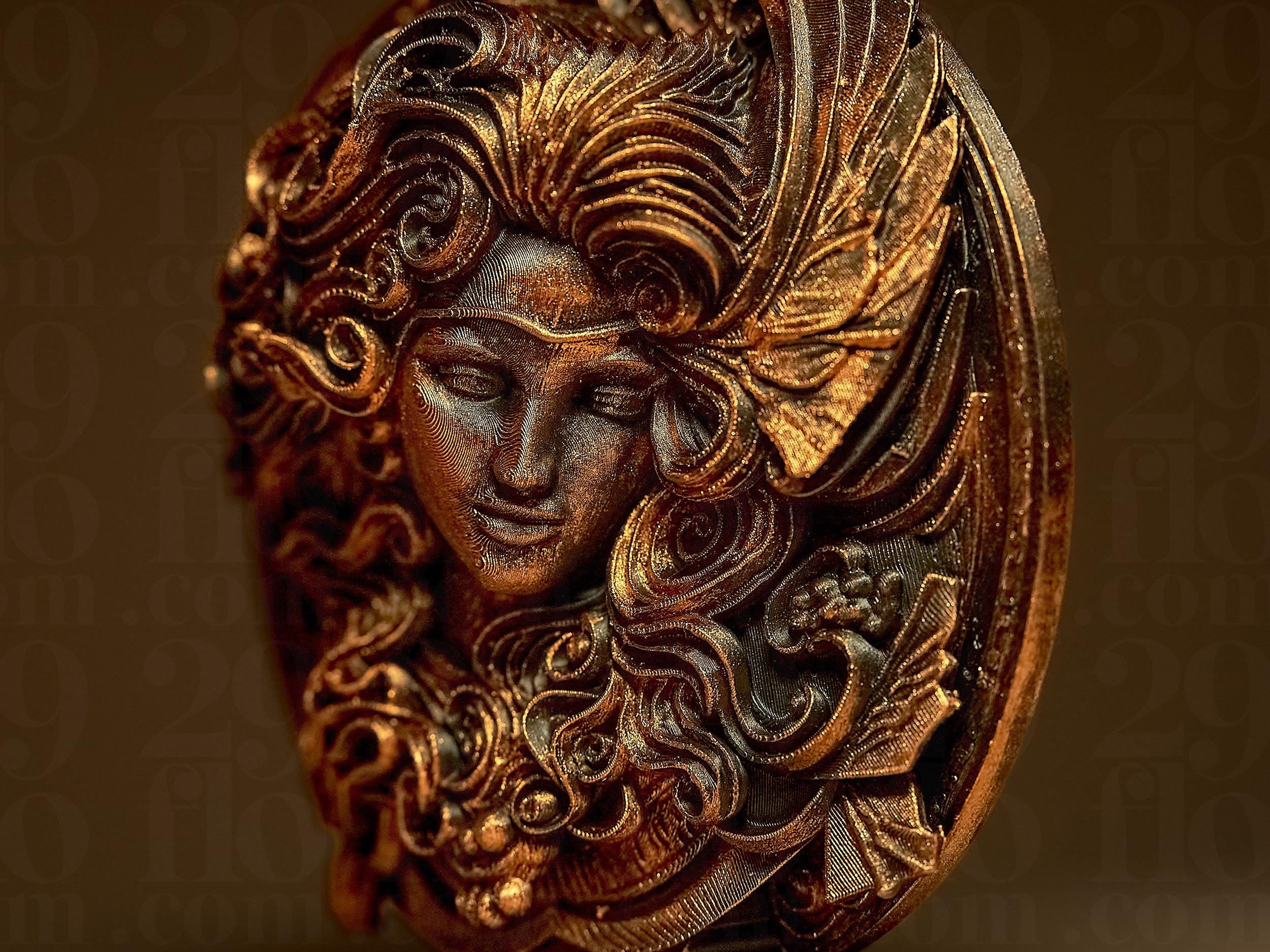 Vierge Astrologique – Statue Signe du Zodiaque Vierge en Impression 3D – Décoration Élégante Effet Bronze – Cadeau Astrologie
