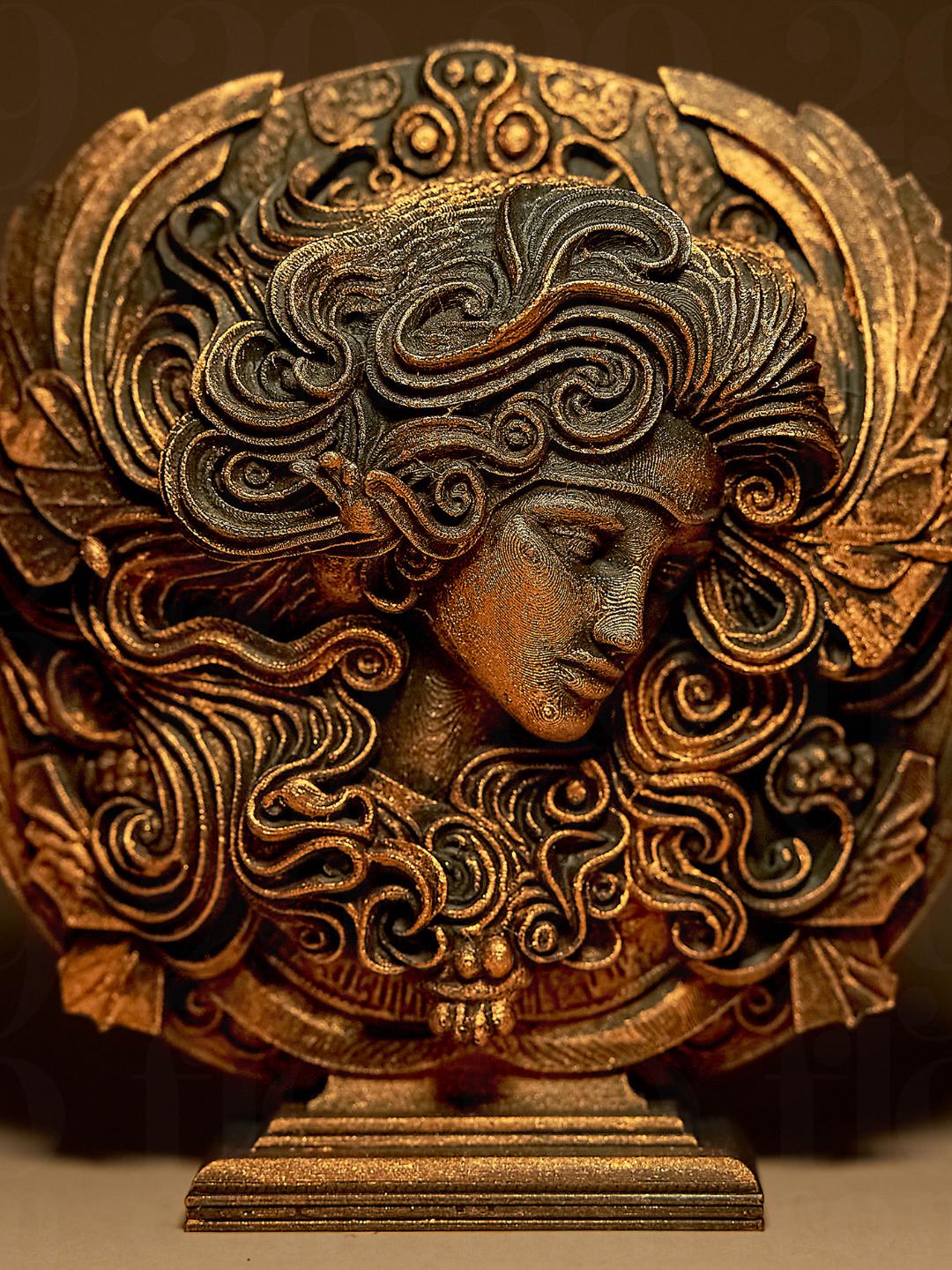 Vierge Astrologique – Statue Signe du Zodiaque Vierge en Impression 3D – Décoration Élégante Effet Bronze – Cadeau Astrologie