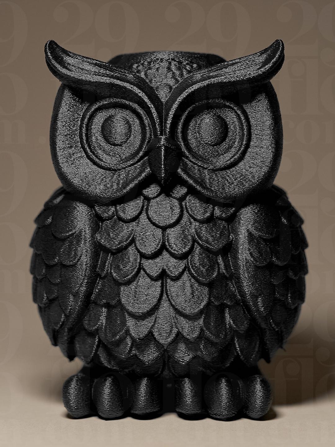 Statue Hibou Moderne – Sculpture Chouette Imprimée en 3D | Décoration Mystique et Minimaliste