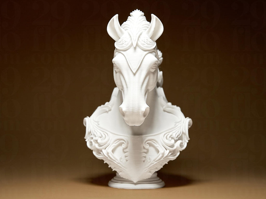 Buste de Cheval Baroque – Sculpture Équestre Imprimée en 3D | Décoration Élégante et Artistique