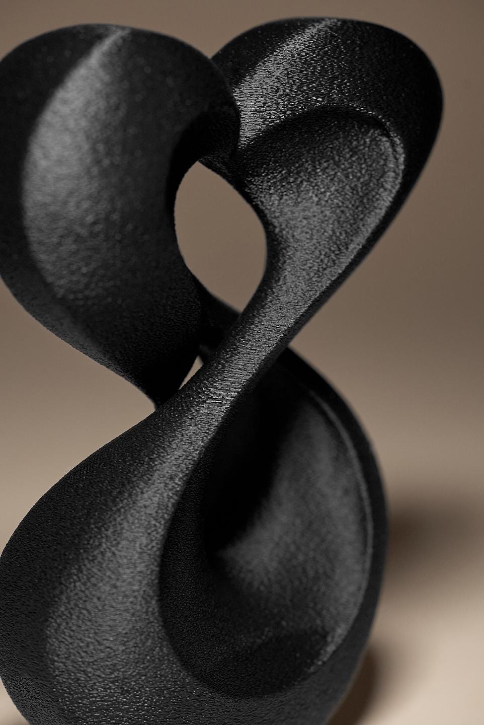 Statue Cœur Infini – Sculpture Abstraite Moderne en Impression 3D – Décoration Romantique Minimaliste – Idée Cadeau Couple
