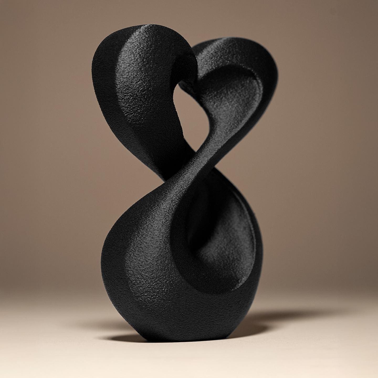 Statue Cœur Infini – Sculpture Abstraite Moderne en Impression 3D – Décoration Romantique Minimaliste – Idée Cadeau Couple