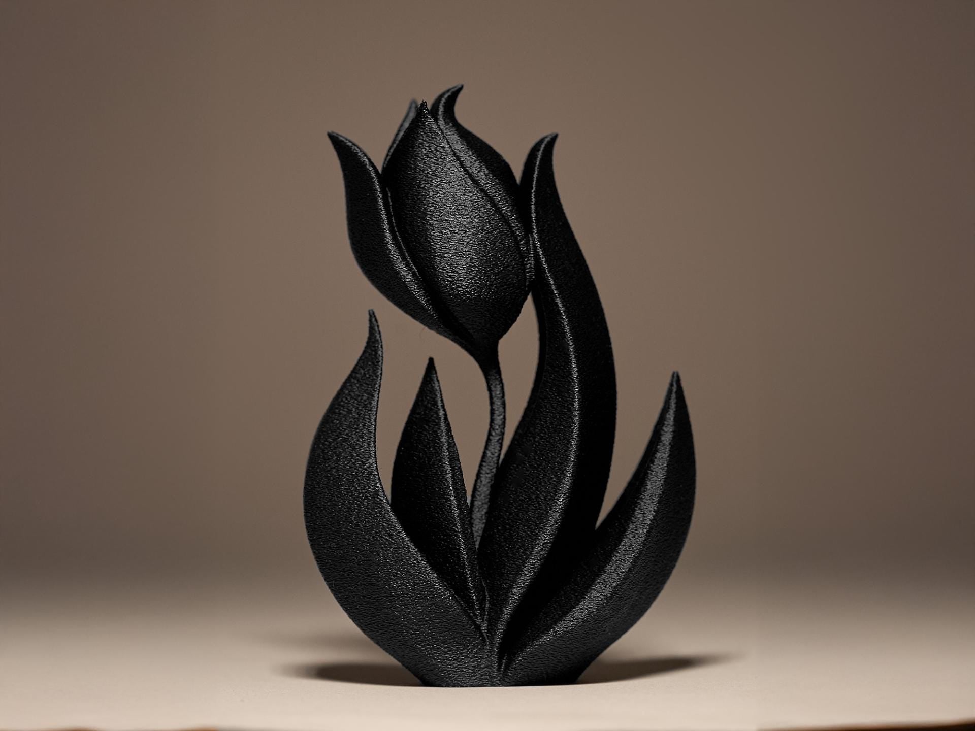 Tulipe Moderne – Sculpture Florale Minimaliste en Impression 3D – Décoration Élégante pour Salon – Idée Cadeau Femme