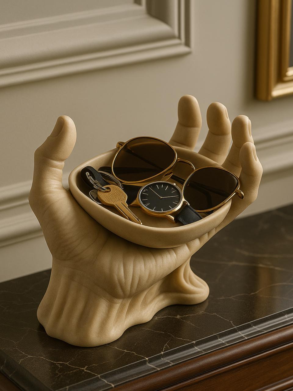 Vide-Poche Main Gothique – Support Bijoux et Clés Imprimé en 3D | Décoration Moderne