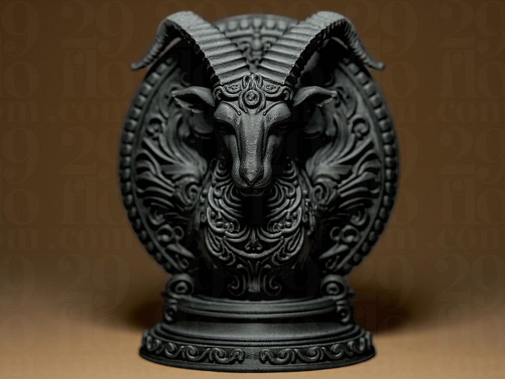 Capricorne Zodiaque 3D – Statue Décorative Astrologique – Figurine Chèvre en Impression 3D – Cadeau Signe du Zodiaque – Décoration Maison