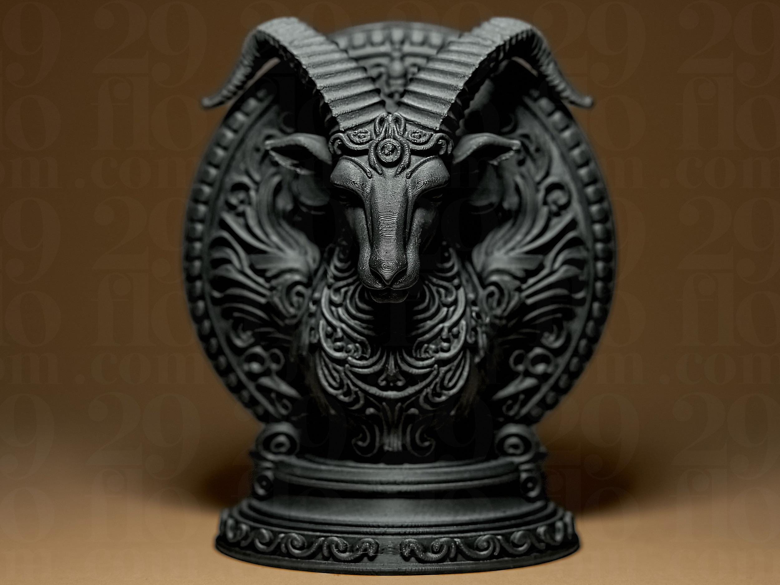 Capricorne Zodiaque 3D – Statue Décorative Astrologique – Figurine Chèvre en Impression 3D – Cadeau Signe du Zodiaque – Décoration Maison