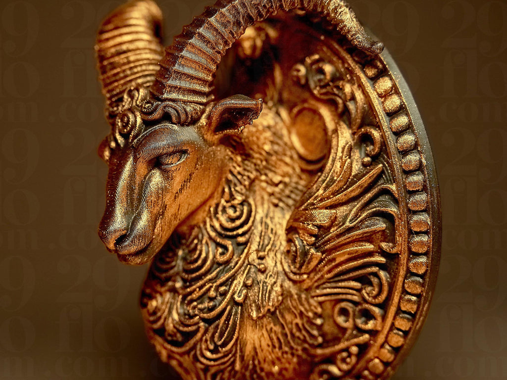 Capricorne Zodiaque 3D – Statue Décorative Astrologique – Figurine Chèvre en Impression 3D – Cadeau Signe du Zodiaque – Décoration Maison