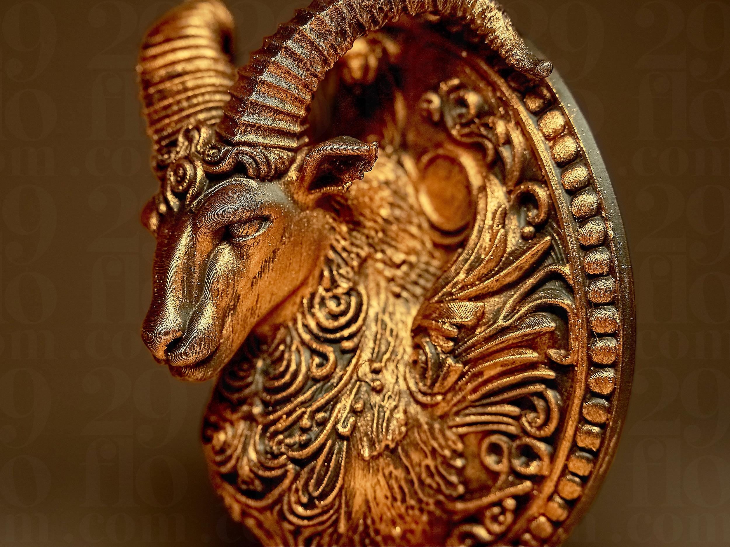 Capricorne Zodiaque 3D – Statue Décorative Astrologique – Figurine Chèvre en Impression 3D – Cadeau Signe du Zodiaque – Décoration Maison