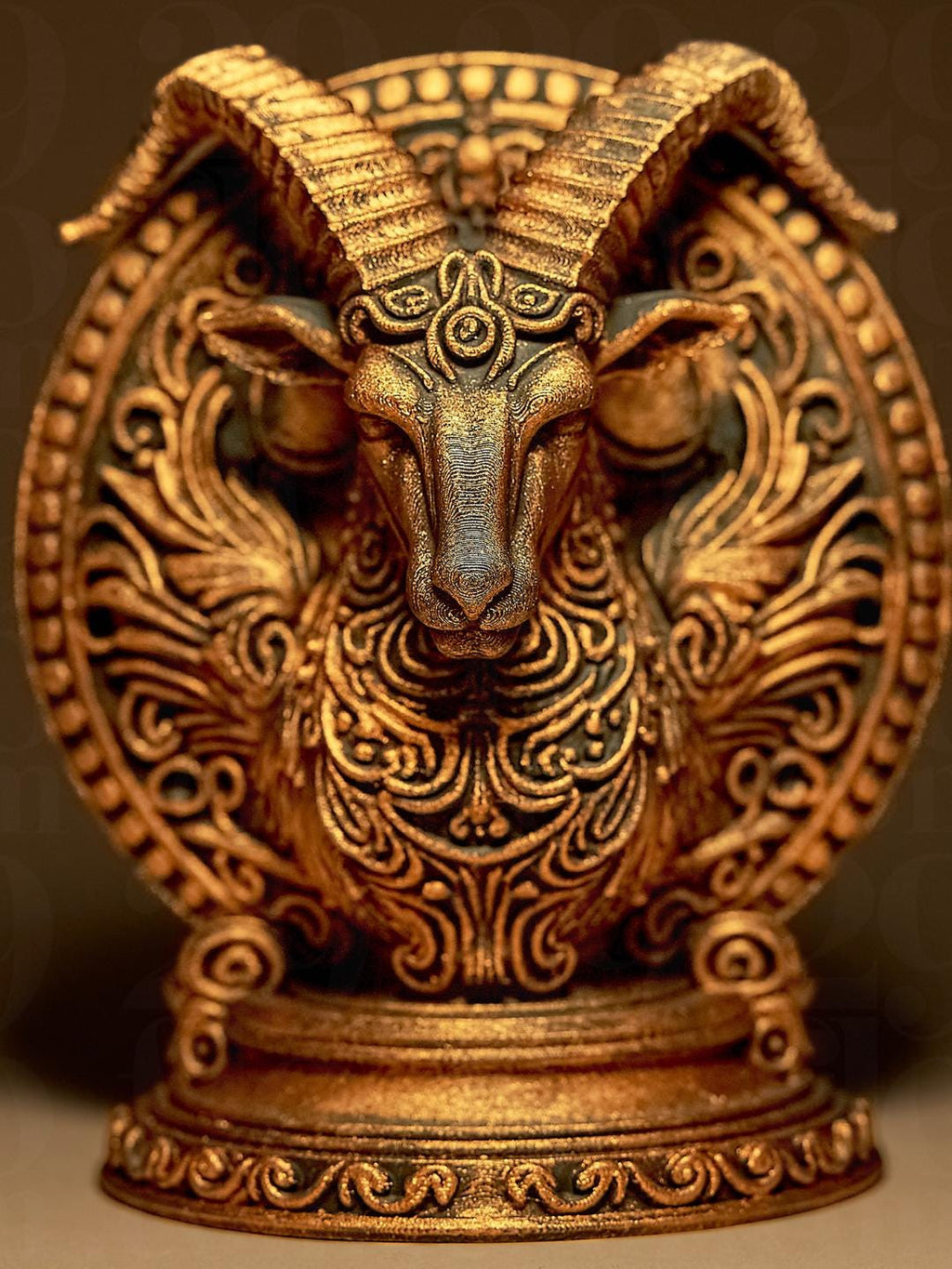 Capricorne Zodiaque 3D – Statue Décorative Astrologique – Figurine Chèvre en Impression 3D – Cadeau Signe du Zodiaque – Décoration Maison