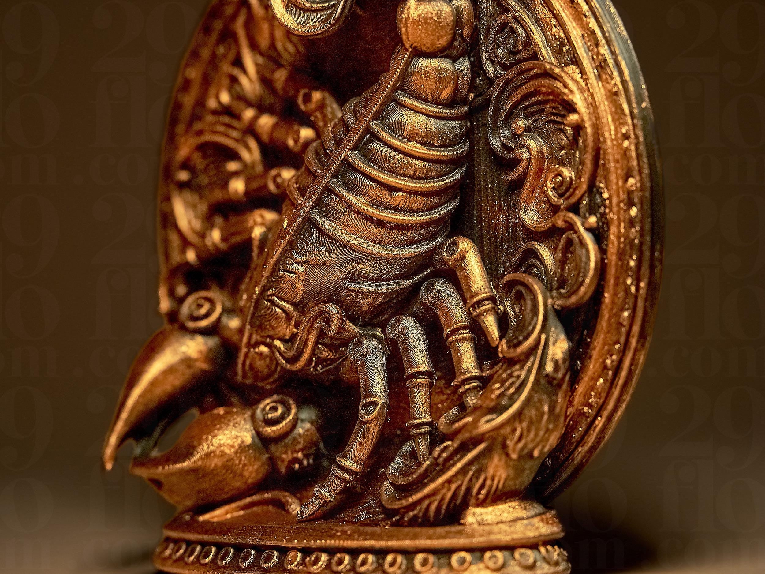 Scorpion Astrologique – Statue Signe du Zodiaque Scorpion en Impression 3D – Décoration Mystique Effet Bronze – Cadeau Astrologie