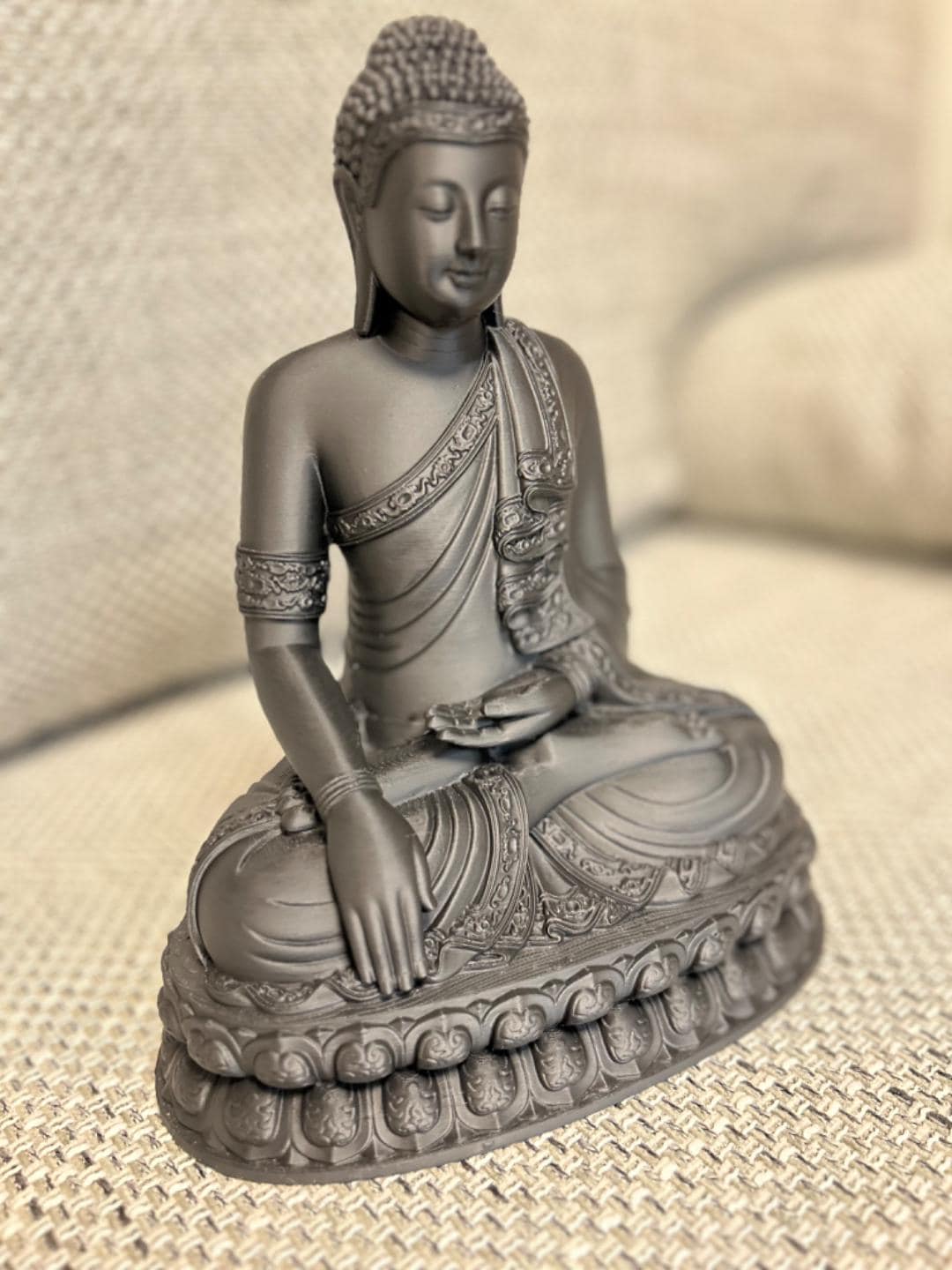 Statue Bouddha Thaïlandais – Sculpture Zen et Décoration Spirituelle Imprimée en 3D