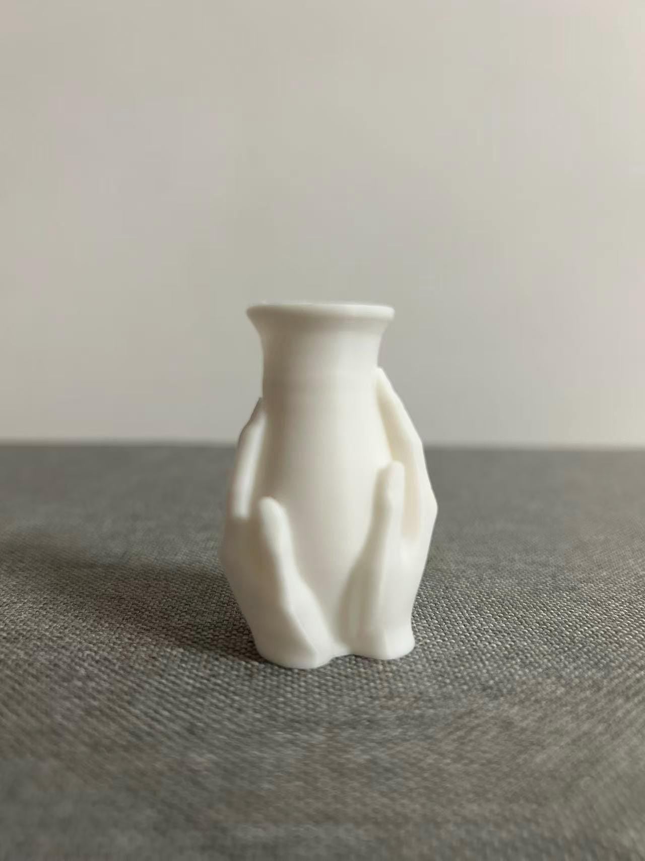 Vase Minimaliste Mains – Soliflore Artistique Imprimé en 3D, Décoration Moderne et Élégante