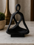 Statue Yoga Abstraite Moderne – Sculpture Zen Méditation | Décoration Intérieure Imprimée en 3D
