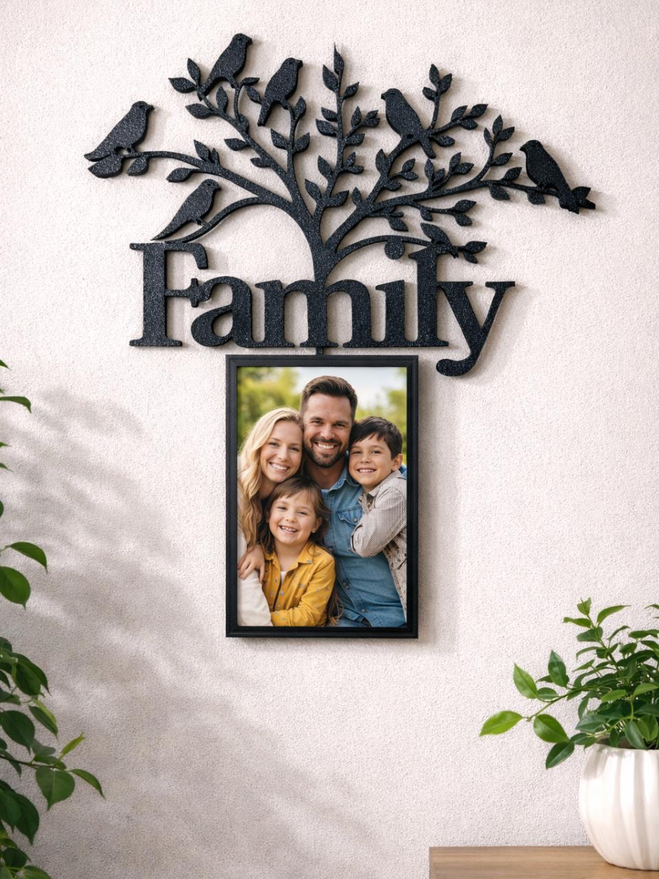 Arbre Généalogique Family avec Cadre Photo | Décoration Murale Familiale | Cadeau Famille Personnalisé | Impression 3D